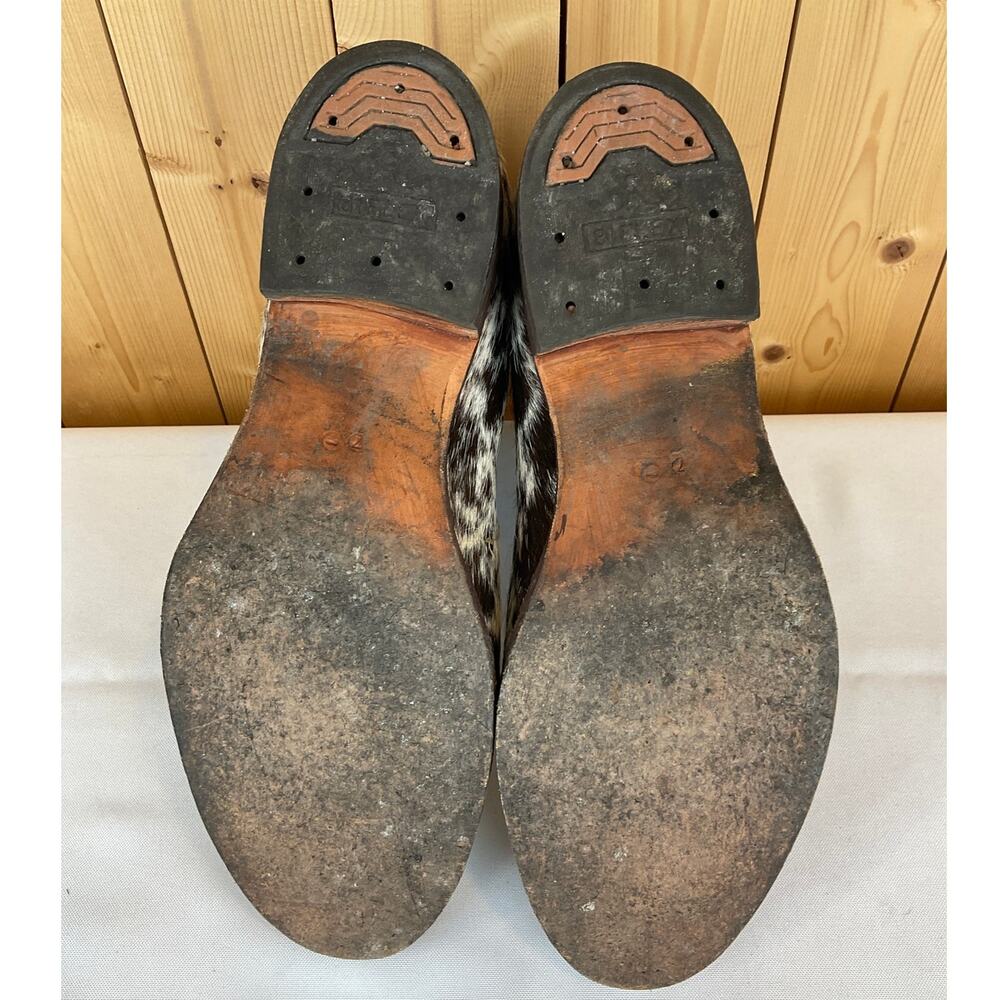 Men's Spotted Haircalf Chelsea Boots - Brown/Black/White - Picture 5 of 7
